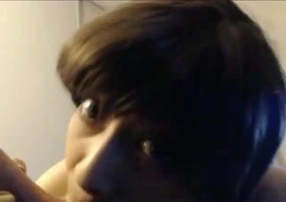 Cum in mouth after sucking his balls, cock & giving titjob