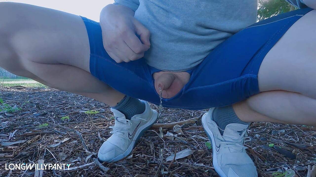 Straight uncut cock walks around with it exposed in public