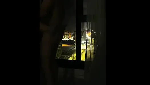 Fuck and Suck in the Front of the Hotel Window