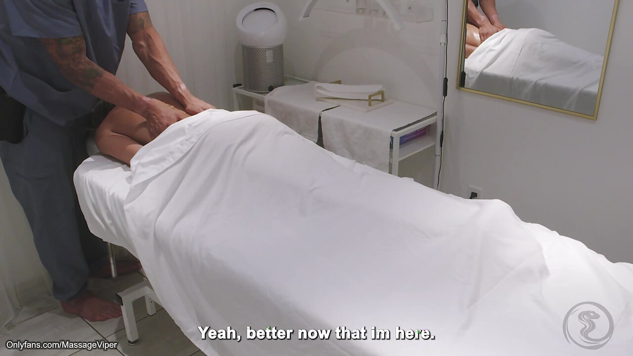 Real Massage Therapist Gets Sucked and Fucked by Fit Blonde Client