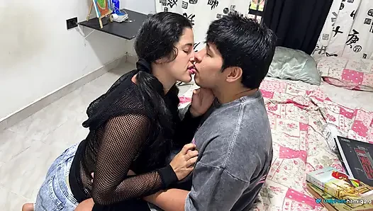 My parents get hot when they hear how I fuck my classmate!
