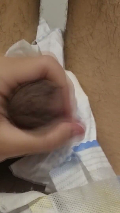 ABDL diaper Boy masturbation and Cumming in his diaper | Clip 1