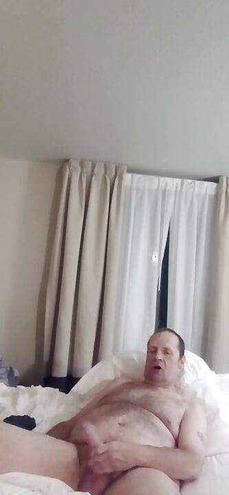 He strokes and talks dirty until she can't take it