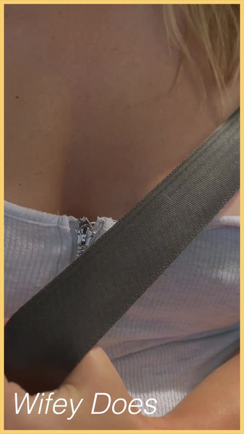 Wifey heads out to give her flashing