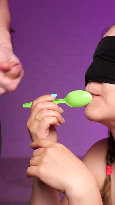 Stunning moment from "She doesn't know she ate my cum in yogurt. Game of Taste, the Highest LEVEL. XSanyAny"