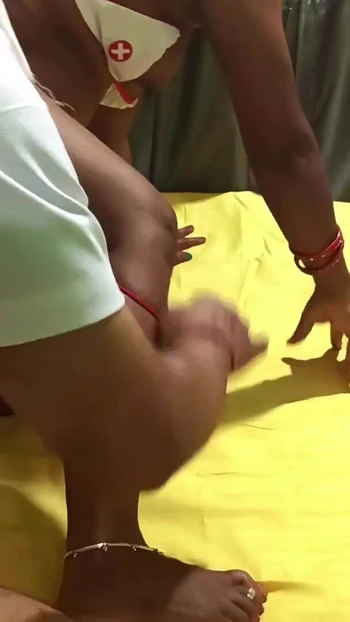 Jaw-dropping moment from "Indian Cute Nurse Silpa Call to Dr Pandit her Home and Hardcore Fucking - Full Masti on Xham"