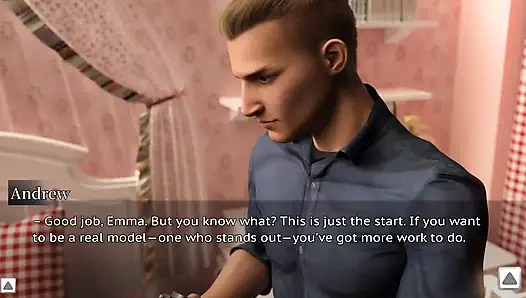 Alone in the Room, the Stepmother Playfully Made the Photographer Break a Sweat on the Bed