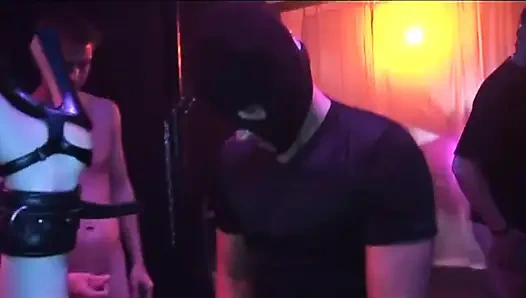 Collared Blonde Babe Fisted Deep and Dripping Wet