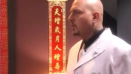 Tera Patrick rides a hard cock in an orgy