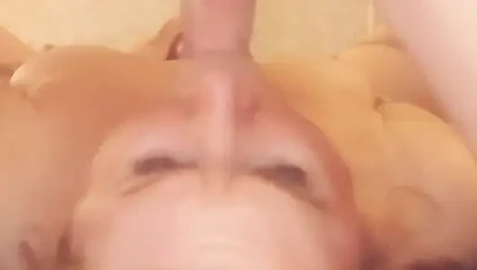 Wife gets mouth fucked