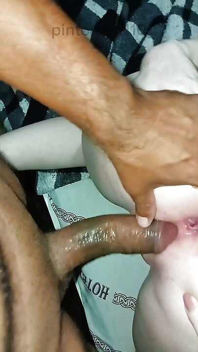 White ass opening her pink pussy to take cock