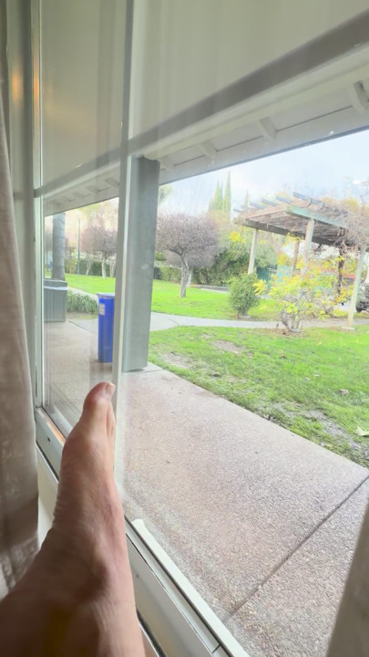Playing at a hotel - exposing myself in the window
