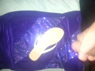 Cum in sweet dress and sandal