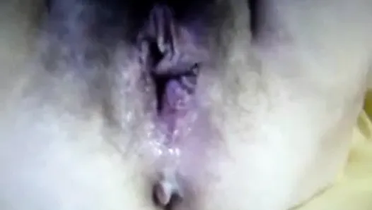 Big Hairy Old Cunt in sperm! Amateur!