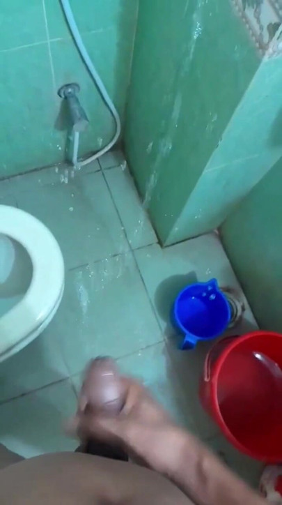 Bengali Boy's Solo Masturbation in the Bathroom | Clip 1