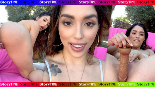 Storytime: Latina-Schätzchen Vanessa Sky fickt sich selbst - nacktes Selfie