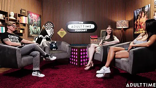 Hailey Rose ve Hazel Moore Short Kings, Ücretsiz Kullanım ve Coregasms | Adult Time Podcast