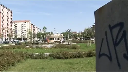 Mature man tails his young stepniece and makes her suck his cock