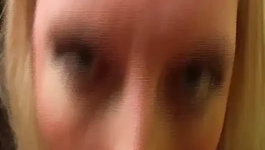 Blonde Deepthroats Thick Cock with Sloppy Drool