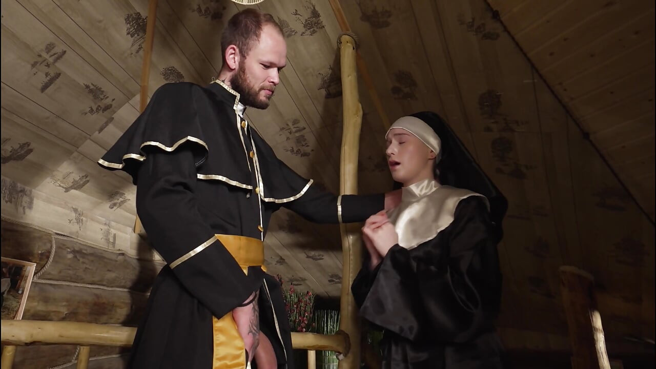 The Nun Is Deepthroating the Priest's Penis