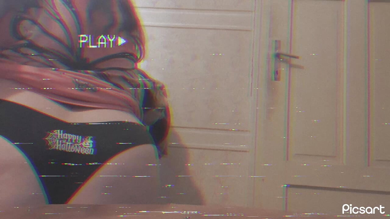 Big ass in new sexy black thongs