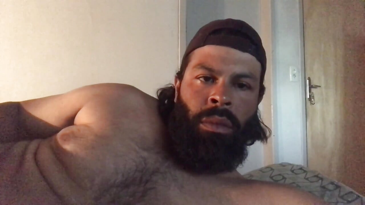 Masturbating on the Bed.