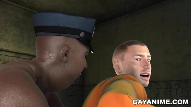 3D prisoner gets fucked by a black cop
