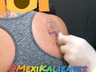 Моей подруге была татуированная дама, чтобы получить большой черный член №03