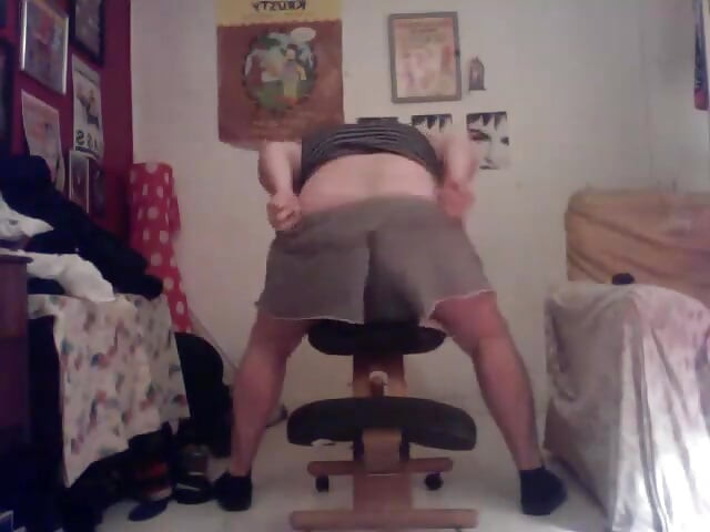 Stripping Wanking Dildo Fat Ass Pig