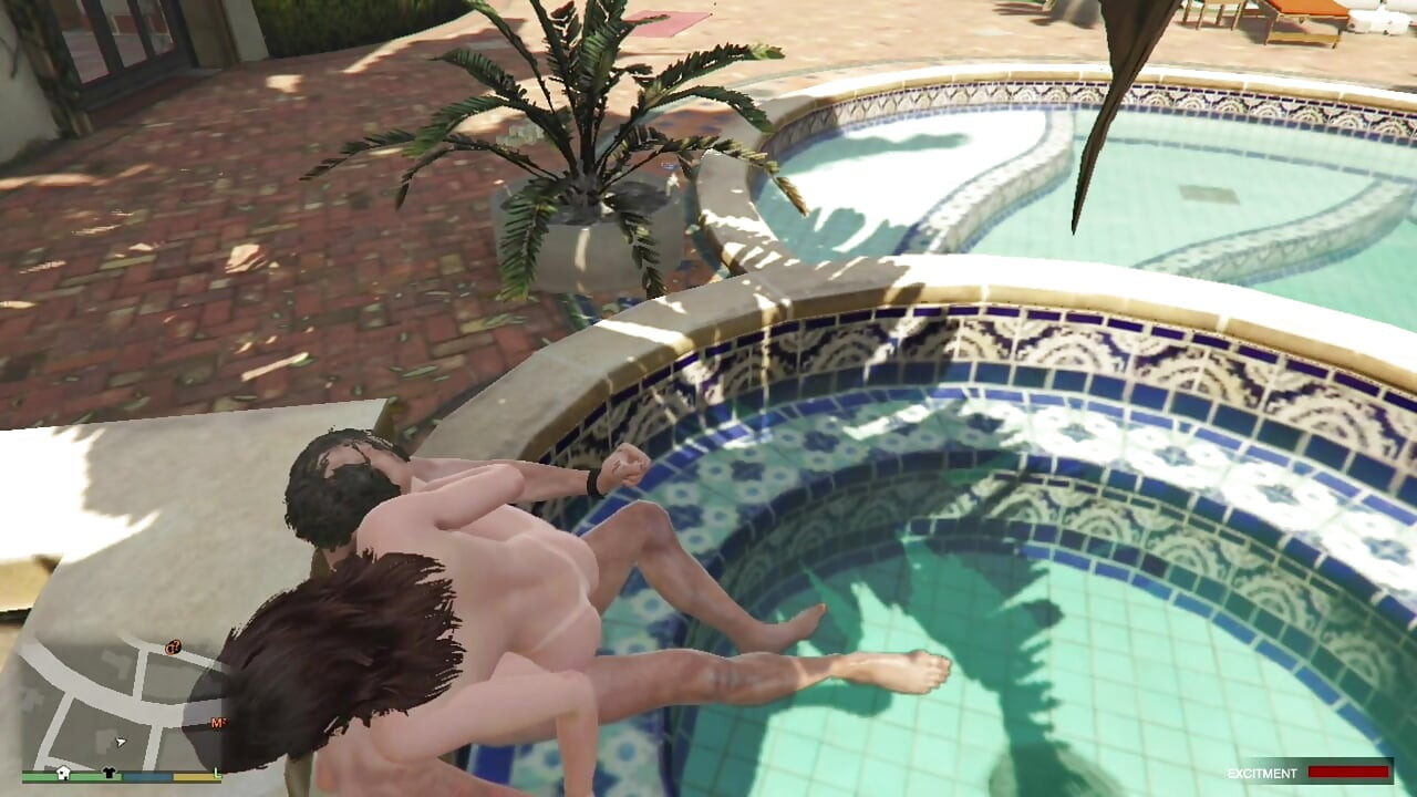 Trevor and Cheating wife amanda having sex in Pool While Husband is not there