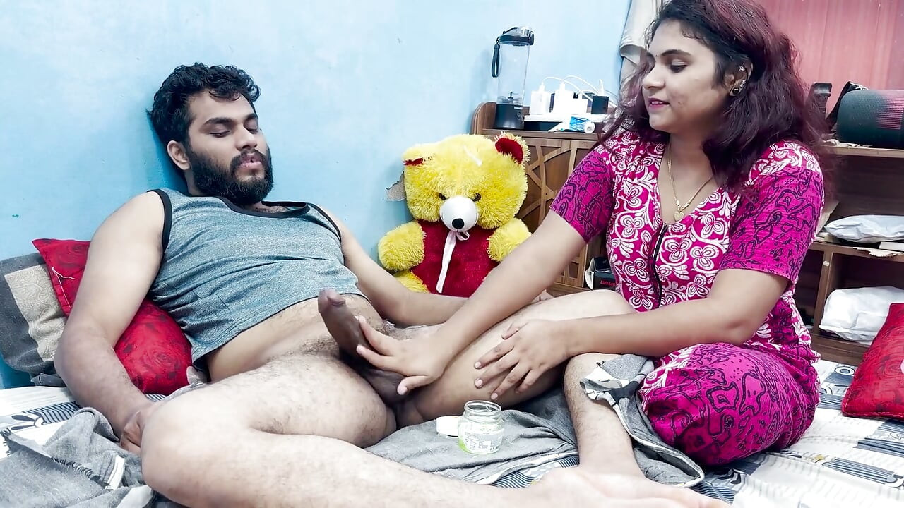 Step Sister Doing Penis Massage with Aloevera Gel