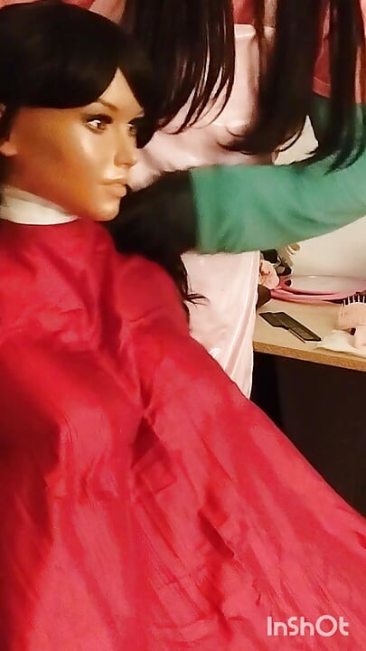 Nikki the ebony sex doll Loves vinyl BBC