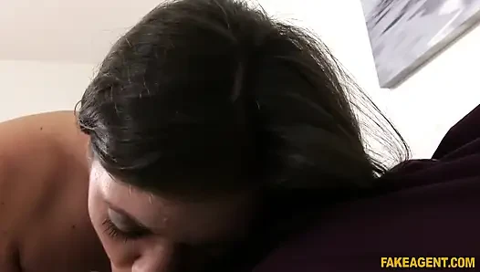 Fake Agent - James Brossman Preps Ellie with a Home Video, Then Films Her Sucking His Cock & Taking a Doggystyle