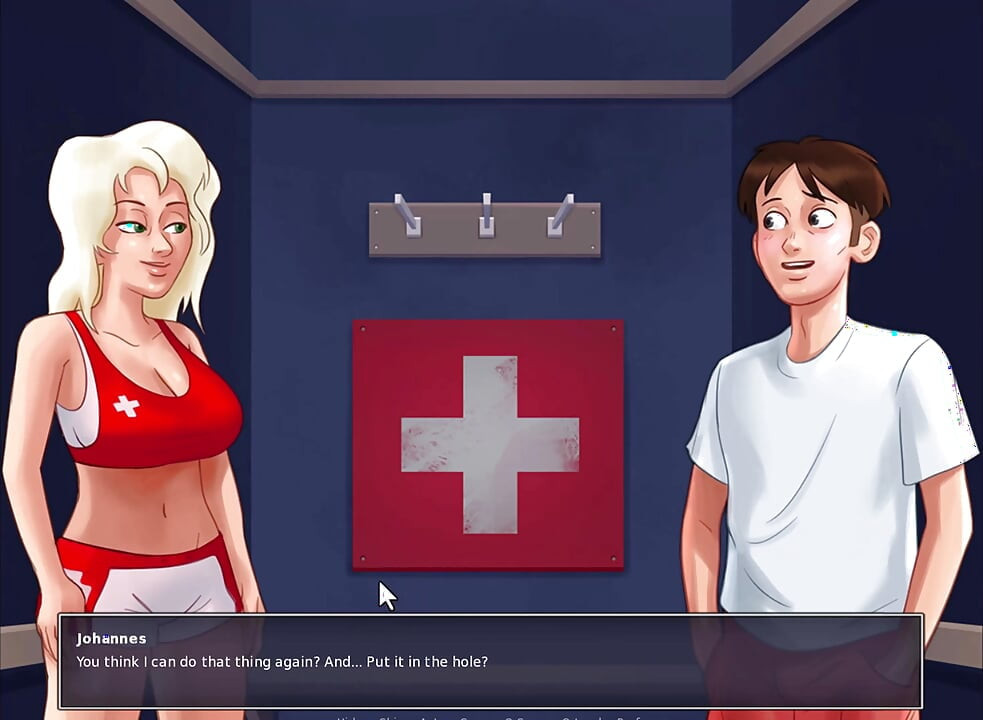 Summertime saga - sucking on jenny's boobs