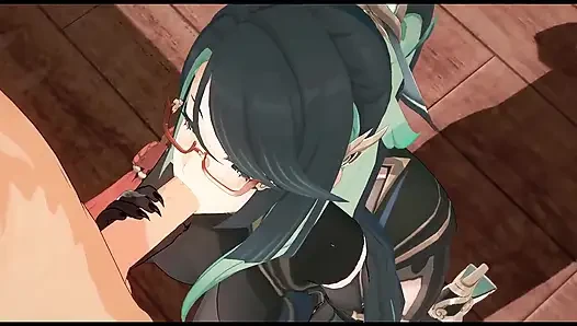 Genhin impact - xianyun ortalama yarakdan sıkıldıktan sonra büyük siyah yarak istiyor - 3 boyutlu hentai animasyon