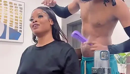 She Likes Her Hair Done by Me and Also Pussy Served Well by My Cock