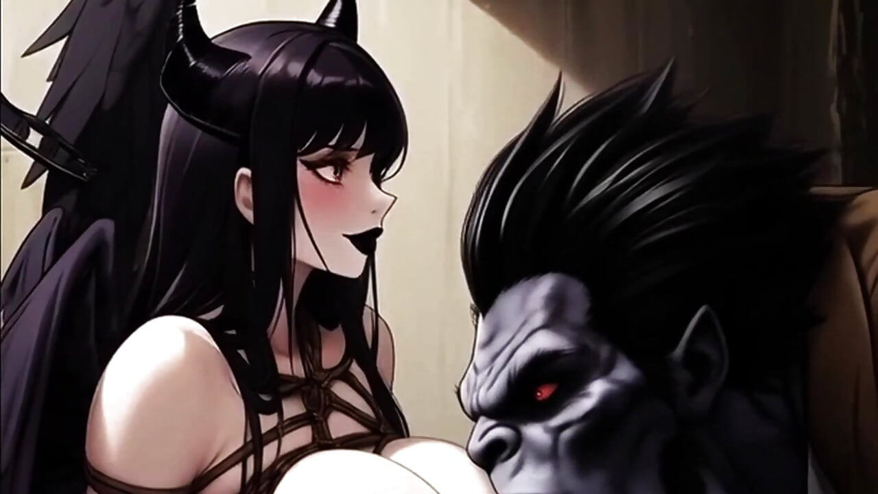 Związane anioły i demoness zostają dojone przez potwory w nowych pikantnych toons hentai