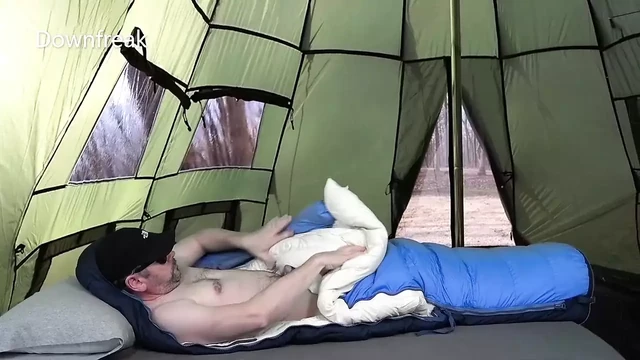 Humping vintage Sierra Designs Bag in Camping Tent