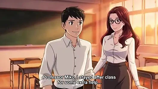 Young student seduced his teacher in extra class when they are alone