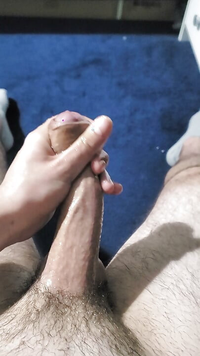 Coconut oil massage and wank