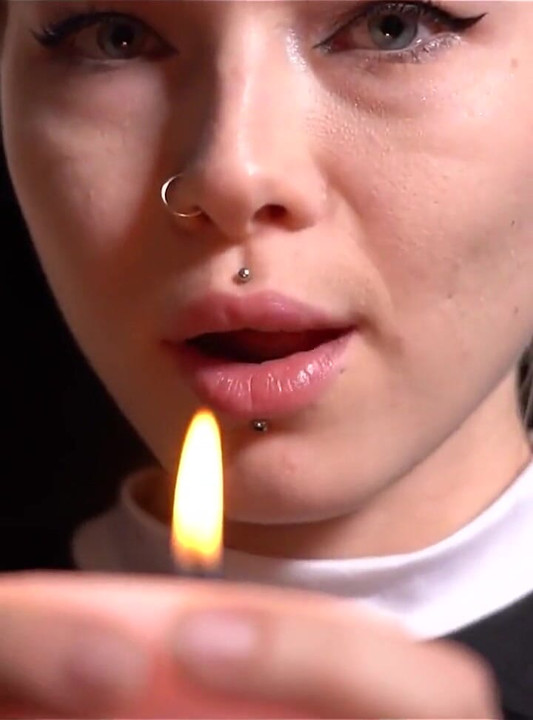 The Nun Gets Horny From a Big Dick and Takes Cum in Her Tight Pussy