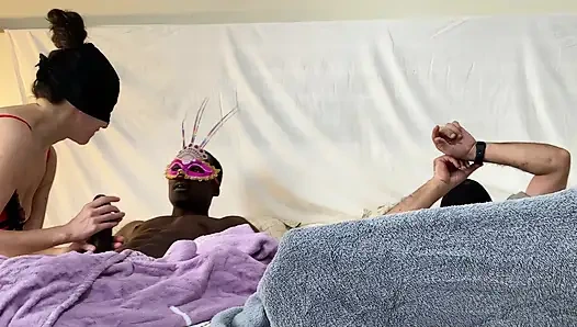 BBC Slut White Wife Gets Her Ass Stretched by Husband and Big Black Cock Part 2