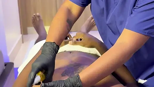 Amateur Spa Massage Session - Real Couple Interracial Happy Ending [vertical 4K]