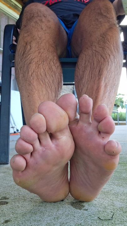 Let me rub my male feet all over your face and body