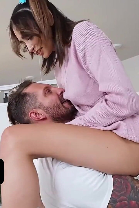 Busty Brunette Stepsister Vanessa Moon Takes Facial From Horny Stepbro