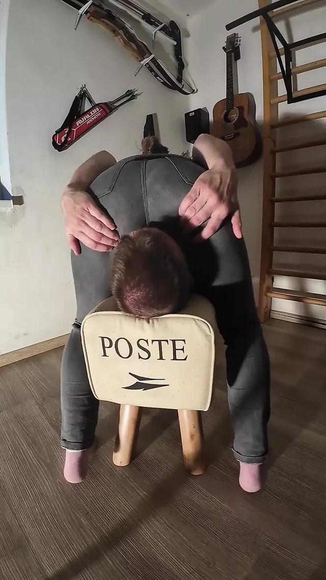 Jeans Breathplay and Slave Orgasm