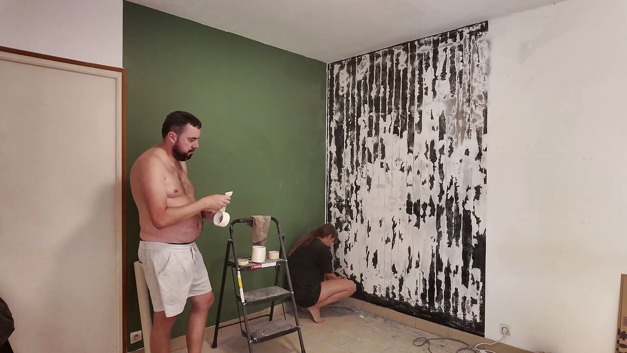 Moving PREGNANT- We Fuck While We Repaint the Walls