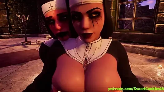 Sexy Nuns Take a Guy for a Wild Ride