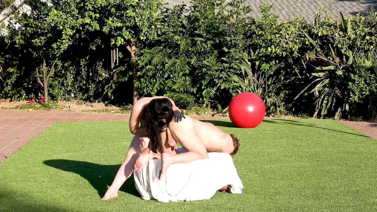 Strapon Fucked Outside Where The Neighbors Can See
