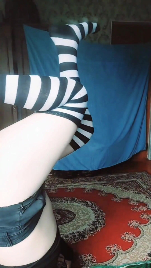 TEEN Crossdresser In Shortest Short Hot White Young Ass Big Butt Smooth Booty Gay Boy All Girly Feminized Fully into Girl | Clip 2
